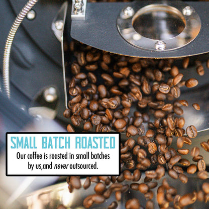 Small batch roasted coffee only at Cardiac Attack Coffee Co. so you have the freshest coffee.